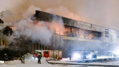 Blaze at the Institute of Scientific Information on Social Sciences, 31 Jan