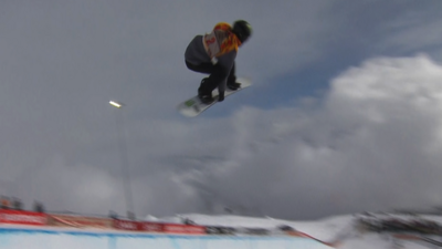 Flips and tricks in European Open halfpipe