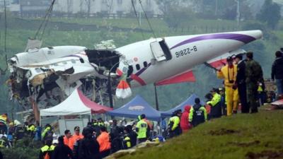 Plane wreckage is moved from river