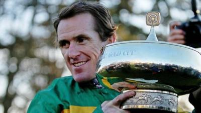 AP McCoy with the Hennessy Gold Cup on Sunday