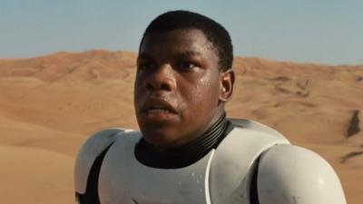 John Boyega in the Star Wars trailer