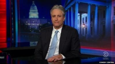 Jon Stewart announcing his departure from Comedy Central's 'The Daily Show'