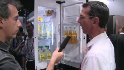 Richard Taylor with smart fridge