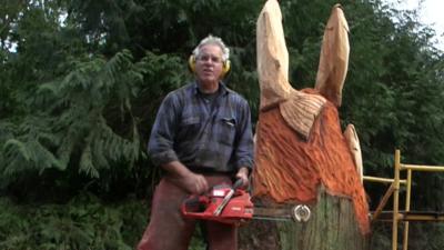 Man with chainsaw