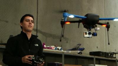 Jordi Munoz with one of his drones