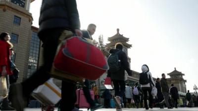 People heading home for Chinese New Year