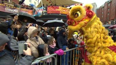 Chinese lion dance