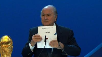 Sepp Blatter reveals Qatar as World Cup 2022 hosts