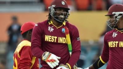 West Indies batsmen Chris Gayle