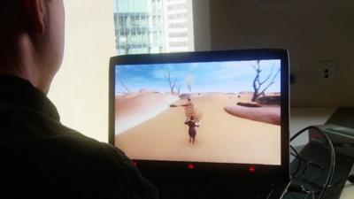 Playing games using eye tracking