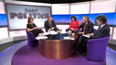 Jo Coburn, Andrew Neil, Claire Perry, Hilary Benn and Nick Watt