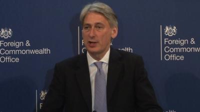Foreign secretary Philip Hammond