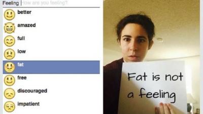 Change.org petition to remove Facebook's feeling fat emoji