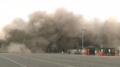 Demolition of the bus station