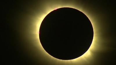 Total eclipse over Svalbard