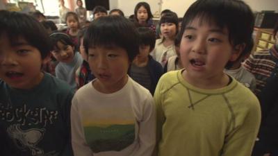 Japanese children in school