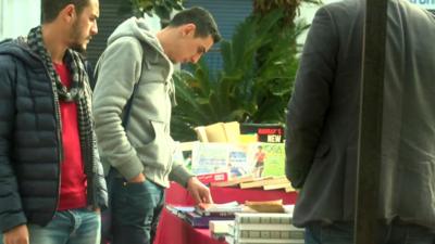 Young Algerian men