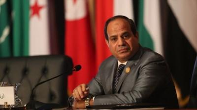 Egyptian President Abdel Fattah al-Sisi chairs an Arab foreign ministers meeting during an Arab summit