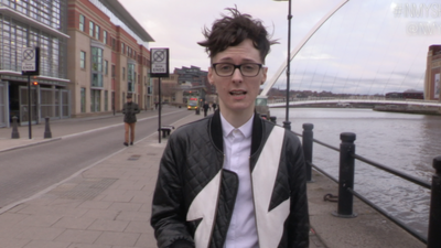 Darren Grimes walking