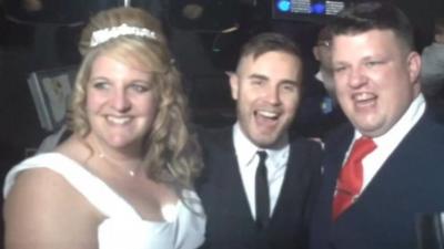 Gary Barlow at Danielle and Daryl Jones' wedding