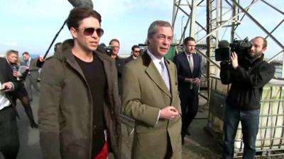 Joey Essex and Nigel Farage