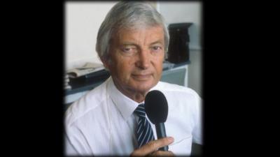 Cricket commentator Richie Benaud