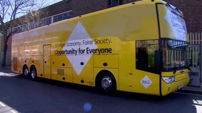 Lib Dems tour bus