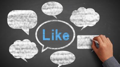 An image of speech bubbles with the word 'Like' in the middle