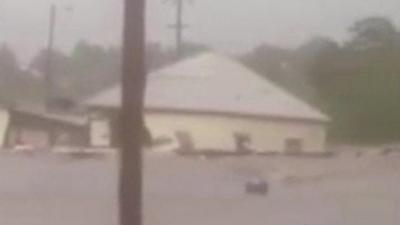 The house in the storm water