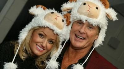 Hayley Roberts and David Hasselhoff
