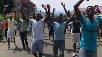 Burundi protesters