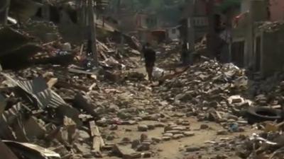 Debris in street