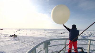 Weather balloon in the Arctic