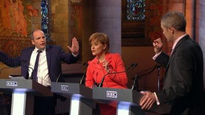 Glenn Campbell. Nicola Sturgeon and Willie Rennie