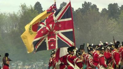 Napoleonic Association flags in Nottingham