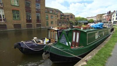 Houseboats in Hackney, London