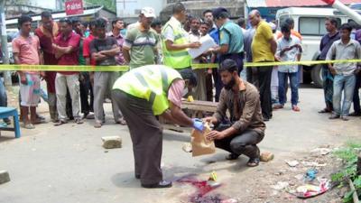 The scene where Ananta Bijoy Das was hacked to death