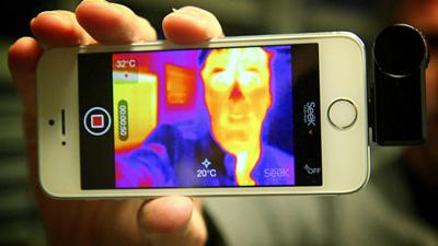 A thermal image on a smartphone