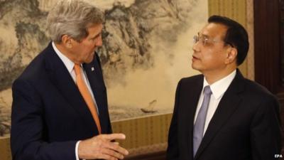 US Secretary of State John Kerry and Chinese Premier Li Keqiang