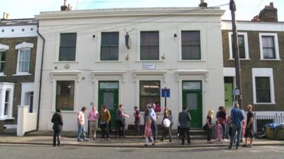 Campaigners outside The Chesham Arms