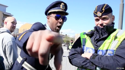 Fake cop with real cop