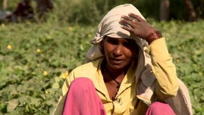 Woman working in the heatwave