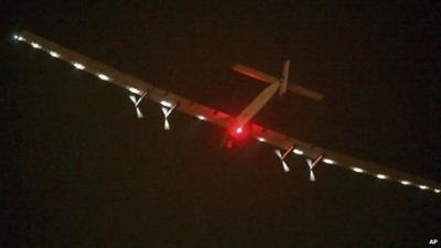 Solar Impulse 2 takes off from Nanjing Lukou International Airport in China