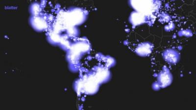 Map showing 'Blatter' trending around the world (courtesy trendsmap.com)