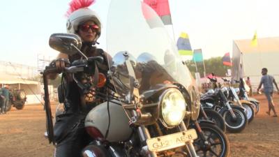 One of India's female motorbike riders