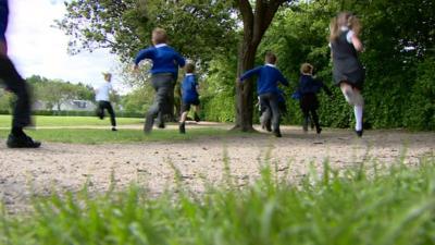 Kids running