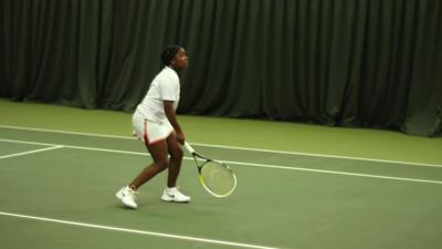 Jordayne playing tennis