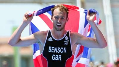 Gordon Benson wins triathlon gold at the European Games in Baku