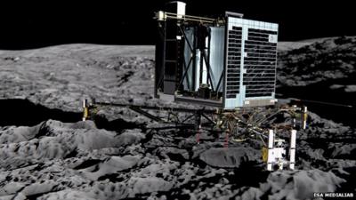 Artist's impression of ESA's Philae lander on comet 67P