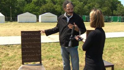 The BBC's Sarah Campbell speaks to Hew Locke